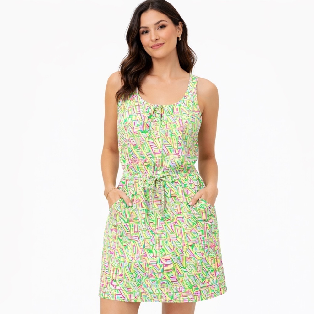Lilly Pulitzer Sleeveless Knit Dress Romper Lighthouse Print Medium preppy